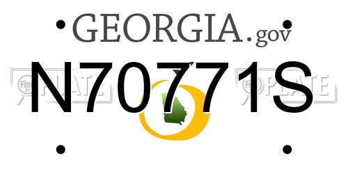 N70771S Georgia License Plate
