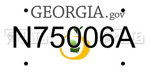 N75006A Georgia License Plate