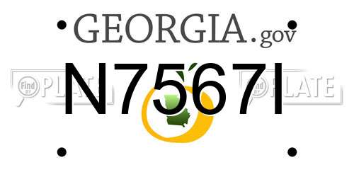 N7567I Georgia License Plate