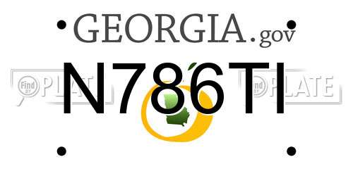 N786TI Georgia License Plate
