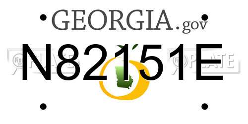 N82151E Georgia License Plate