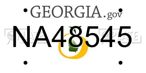 NA48545 Georgia License Plate
