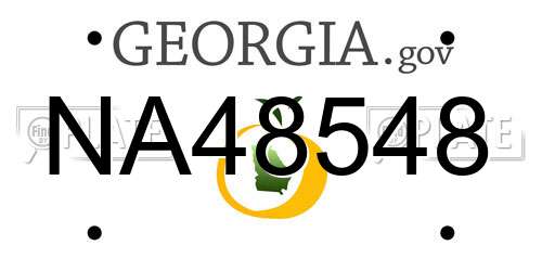 NA48548 Georgia License Plate