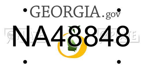 NA48848 Georgia License Plate