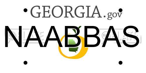 NAABBAS Georgia License Plate