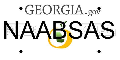 NAABSAS Georgia License Plate