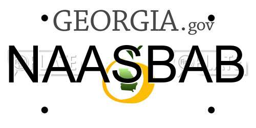 NAASBAB Georgia License Plate
