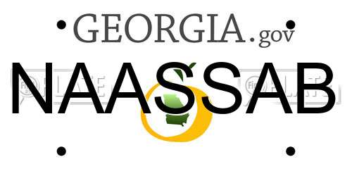 NAASSAB Georgia License Plate