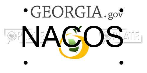 NACOS Georgia License Plate