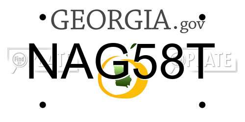 NAG58T Georgia License Plate