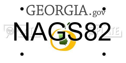 NAGS82 Georgia License Plate