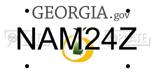 NAM24Z Georgia License Plate