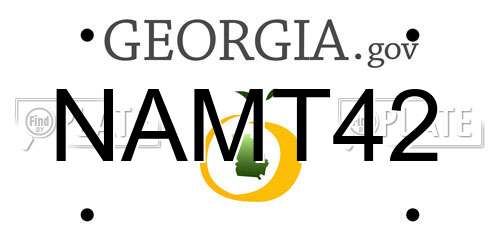 NAMT42 Georgia License Plate