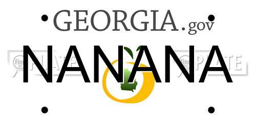 NANANA Georgia License Plate