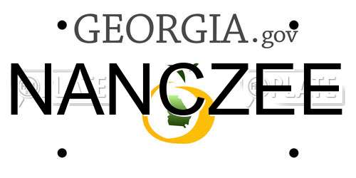 NANCZEE Georgia License Plate