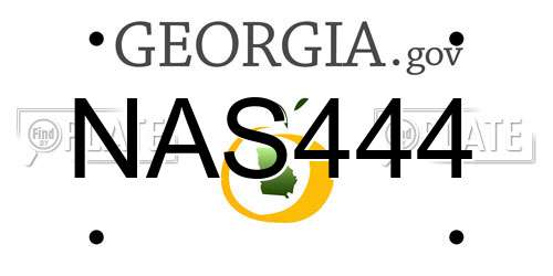 NAS444 Georgia License Plate