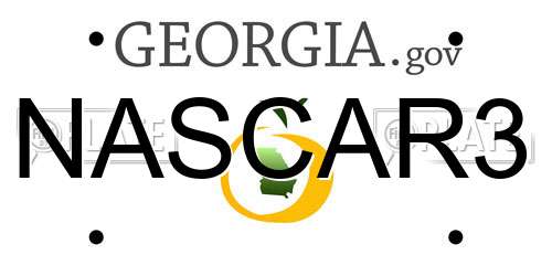 NASCAR3 Georgia License Plate