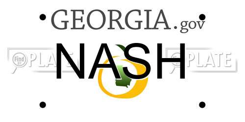 NASH Georgia License Plate