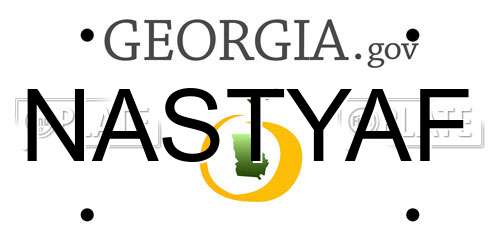 NASTYAF Georgia License Plate