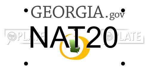 NAT20 Georgia License Plate