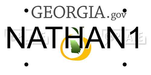 NATHAN1 Georgia License Plate