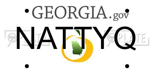 NATTYQ Georgia License Plate