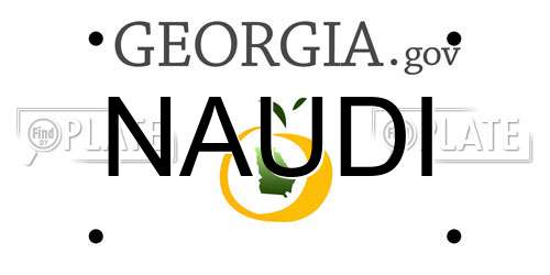 NAUDI Georgia License Plate