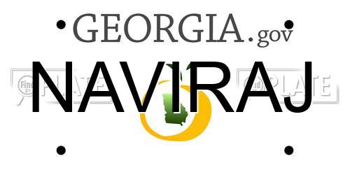 NAVIRAJ Georgia License Plate