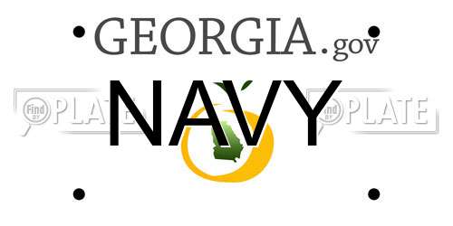 NAVY Georgia License Plate