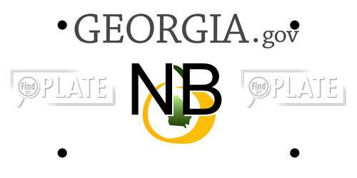 NB Georgia License Plate