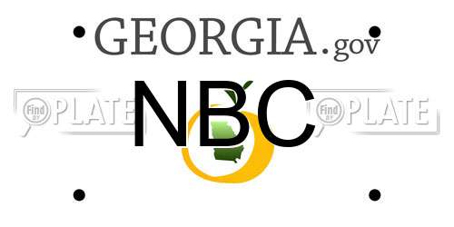 NBC Georgia License Plate