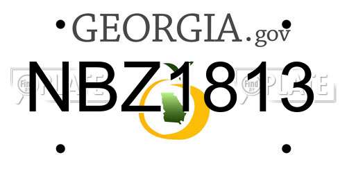 NBZ1813 Georgia License Plate
