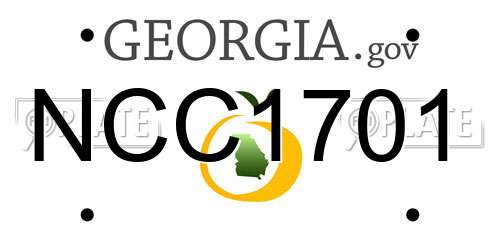 NCC1701 Georgia License Plate