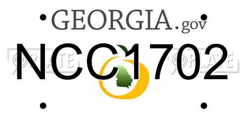 NCC1702 Georgia License Plate