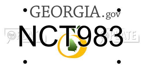 NCT983 Georgia License Plate