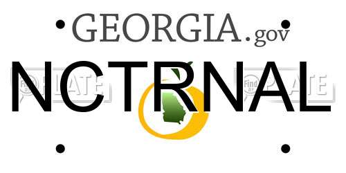 NCTRNAL Georgia License Plate