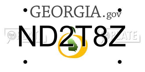 ND2T8Z Georgia License Plate