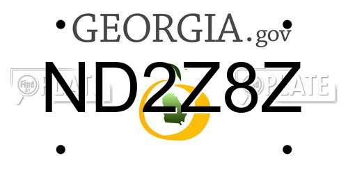 ND2Z8Z Georgia License Plate