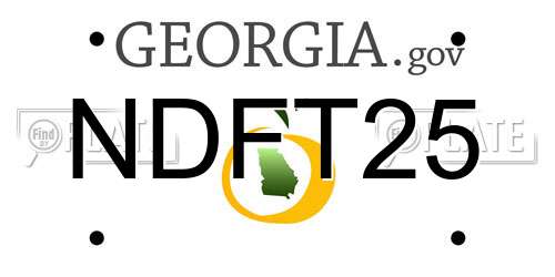 NDFT25 Georgia License Plate