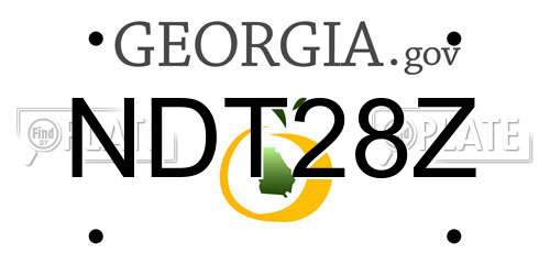 NDT28Z Georgia License Plate