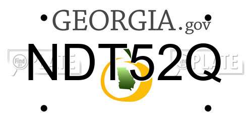 NDT52Q Georgia License Plate