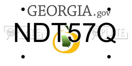 NDT57Q Georgia License Plate