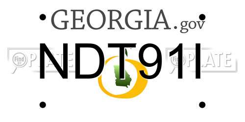 NDT91I Georgia License Plate