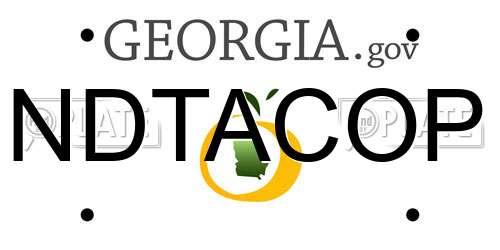 NDTACOP Georgia License Plate