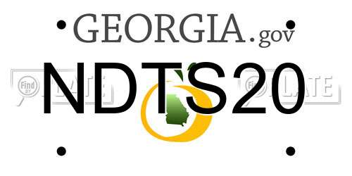 NDTS20 Georgia License Plate