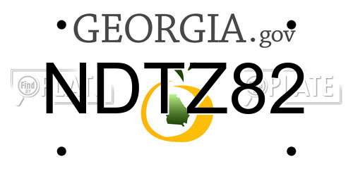 NDTZ82 Georgia License Plate