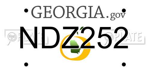 NDZ252 Georgia License Plate