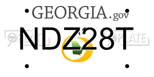 NDZ28T Georgia License Plate