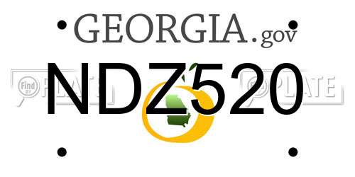 NDZ520 Georgia License Plate