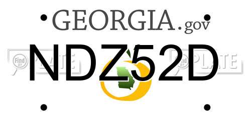 NDZ52D Georgia License Plate